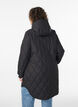 Veste matelass&eacute;e mi-longue avec capuche, Noir, Model image number 2