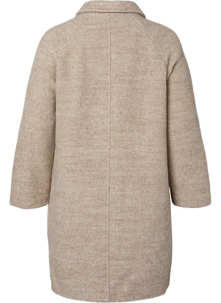 Manteau bouclé à carreaux avec boutons, Simply Taupe, Packshot image number 1