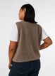 Gilet teddy avec boutons et poches, Marron, Model image number 2