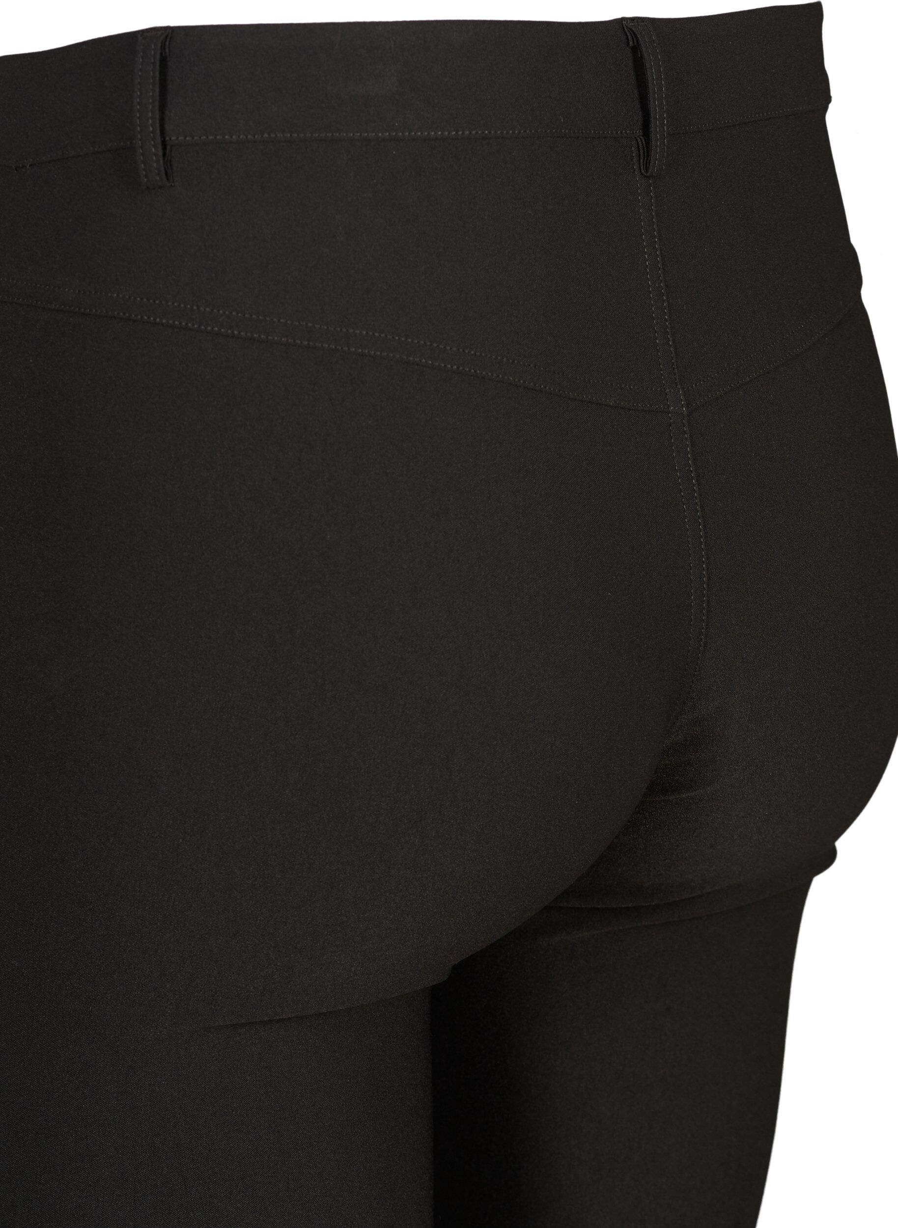 Zizzi Pantalon moulant avec d&eacute;tails de fermetures &eacute;clairs , Noir, Packshot image number 3