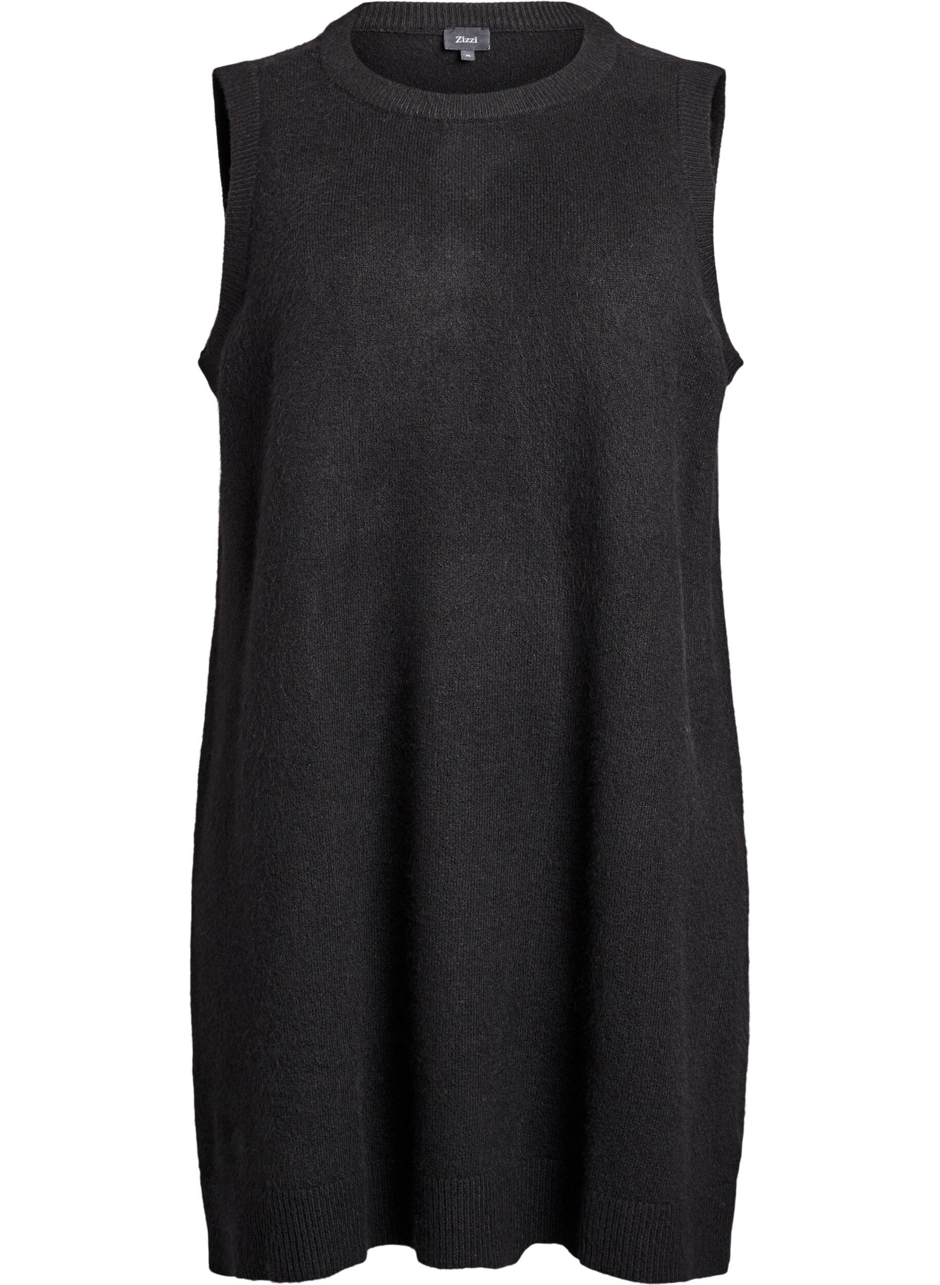 ZizziRobe courte en maille sans manches, Noir, Packshot image number 0
