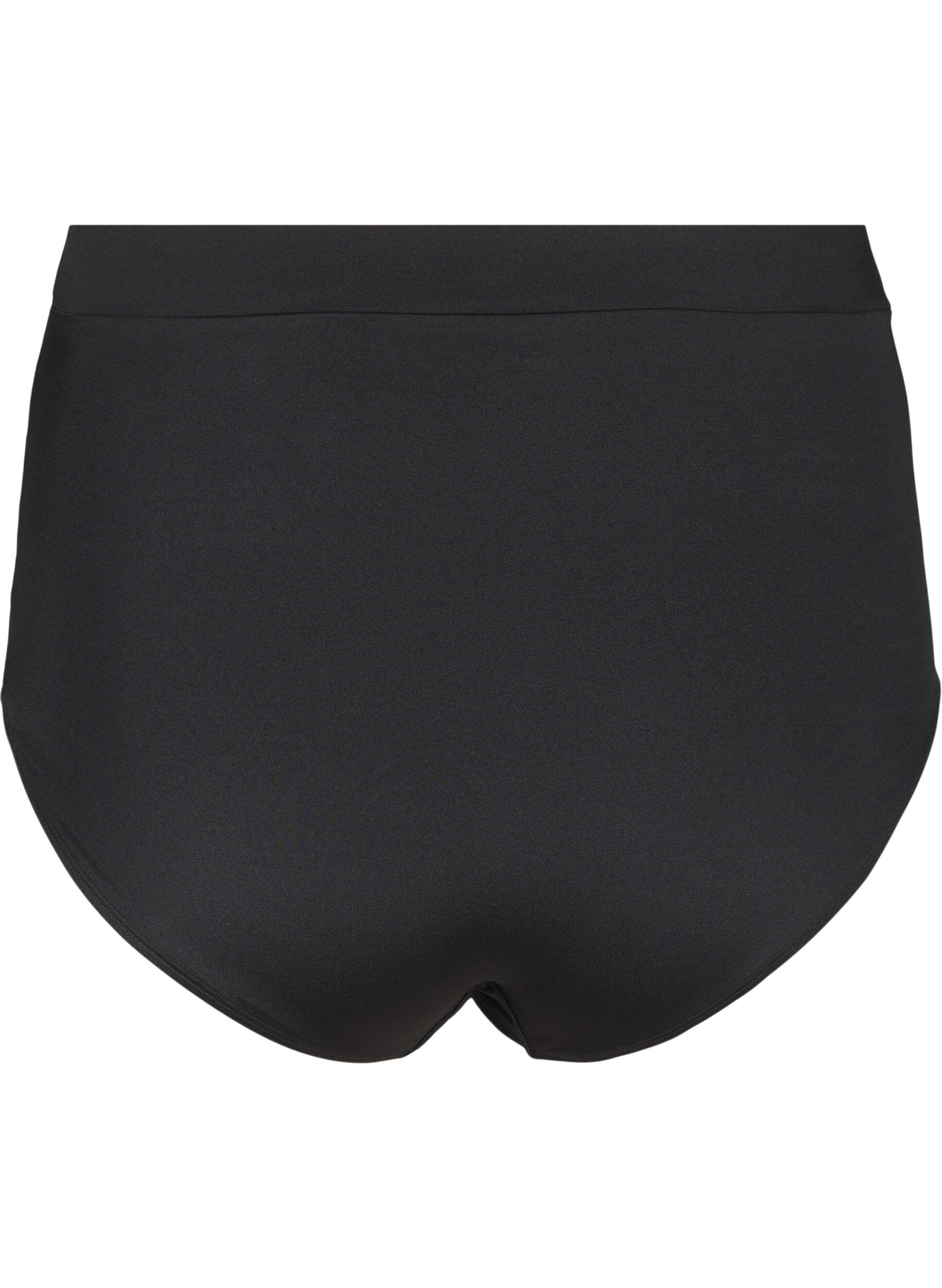 ZizziCulotte de bikini drap&eacute;e taille haute, Noir, Packshot image number 1