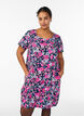 Robe en coton &agrave; manches courtes avec imprim&eacute;, Bleu, Model image number 0