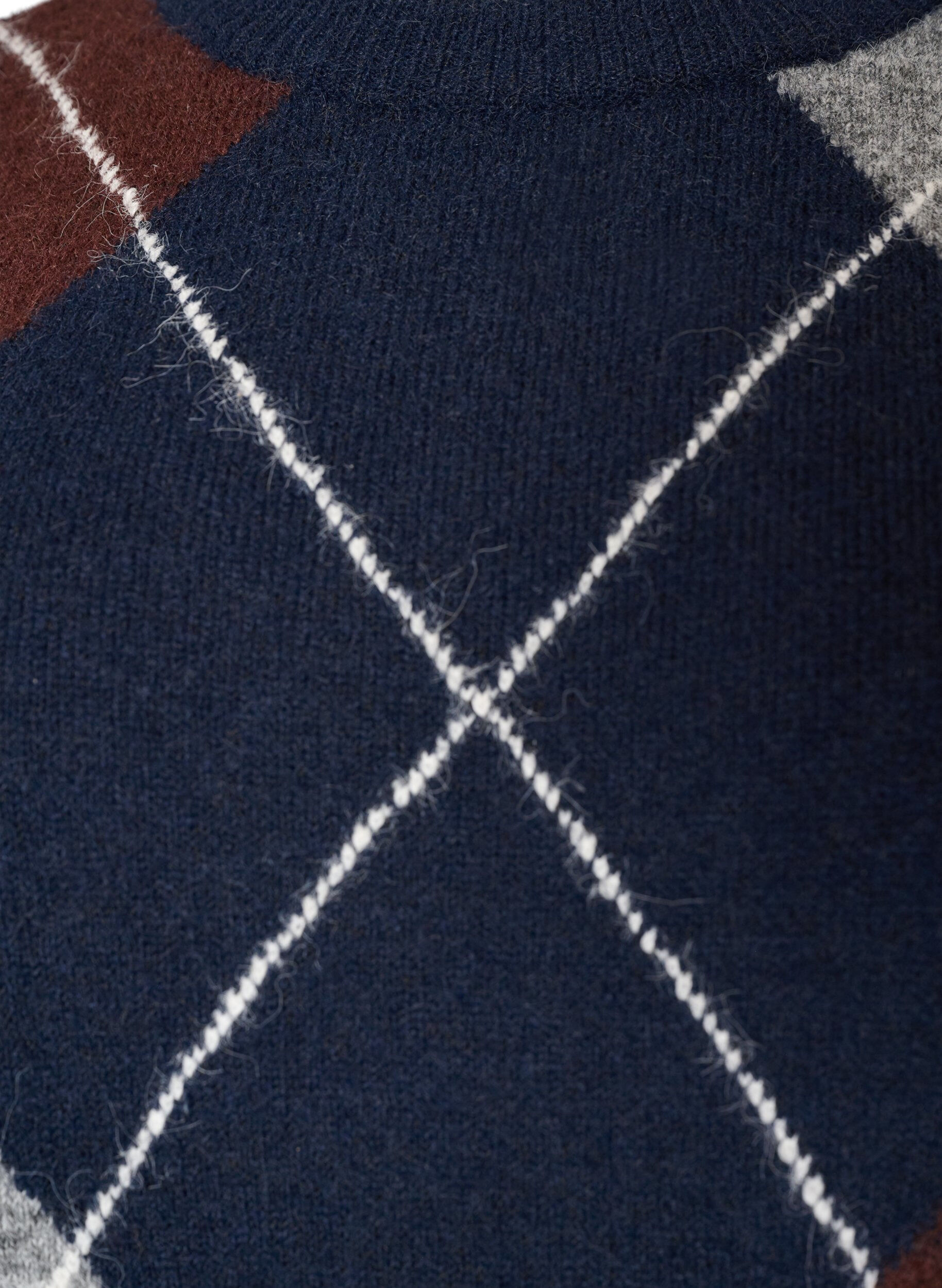 ZizziRobe en maille &agrave; grands carreaux, Bleu, Packshot image number 2