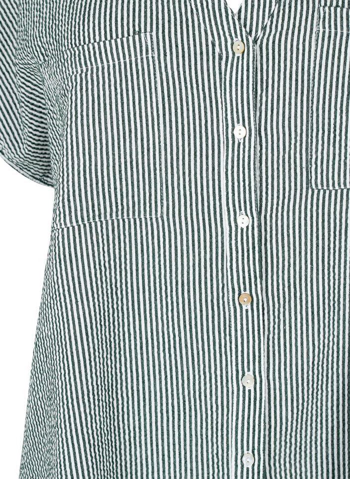 Chemise &agrave; manches courtes en coton &agrave; rayures, Scarab Stripe, Packshot image number 2