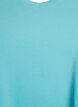 T-shirt basique en coton de couleur unie, Bleu, Packshot image number 2