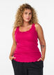 Haut avec bordure en dentelle, Rose, Model image number 0