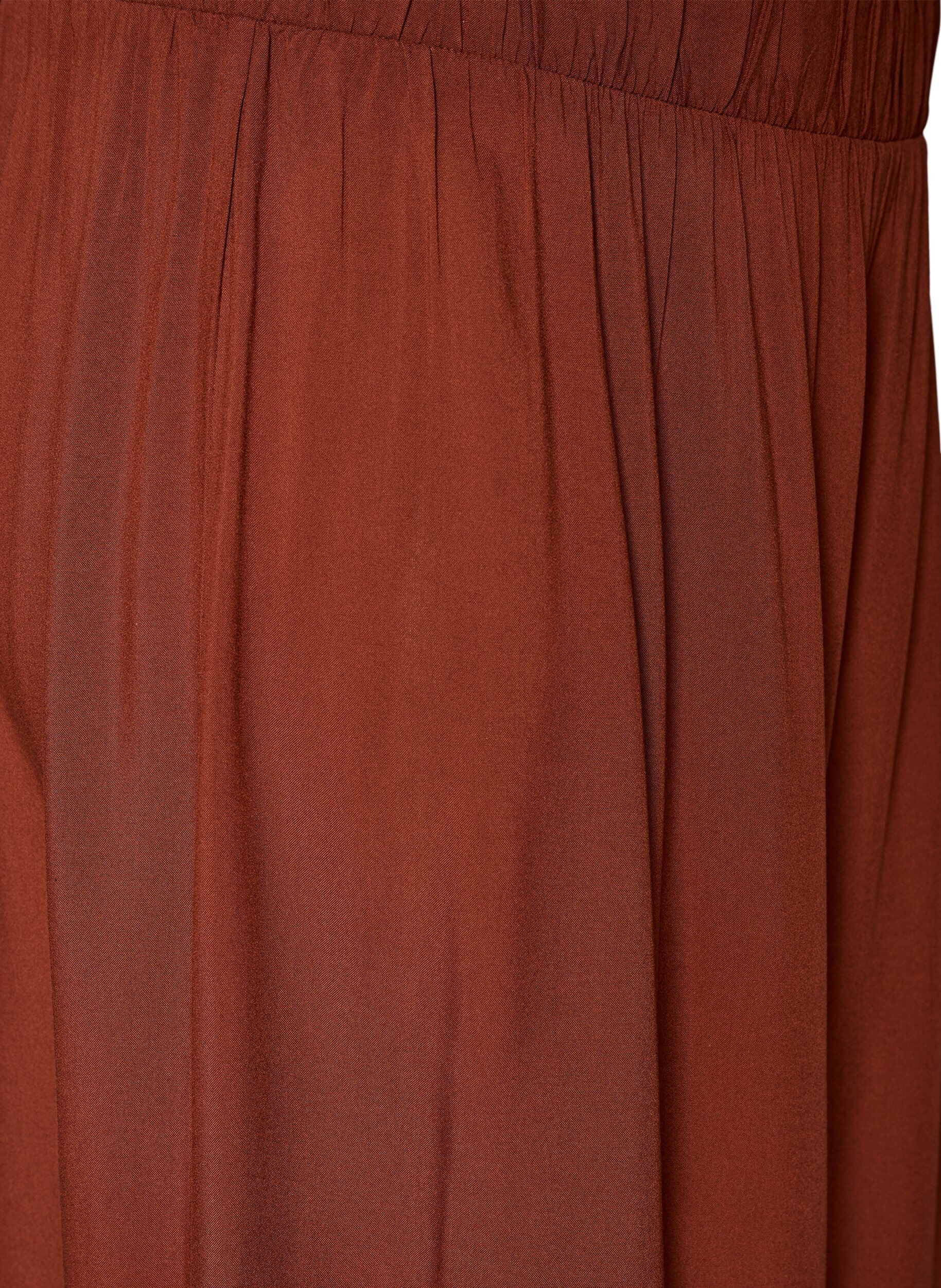 ZizziJupe-culotte en viscose avec une taille haute et une coupe ample, Bordeaux, Packshot image number 2