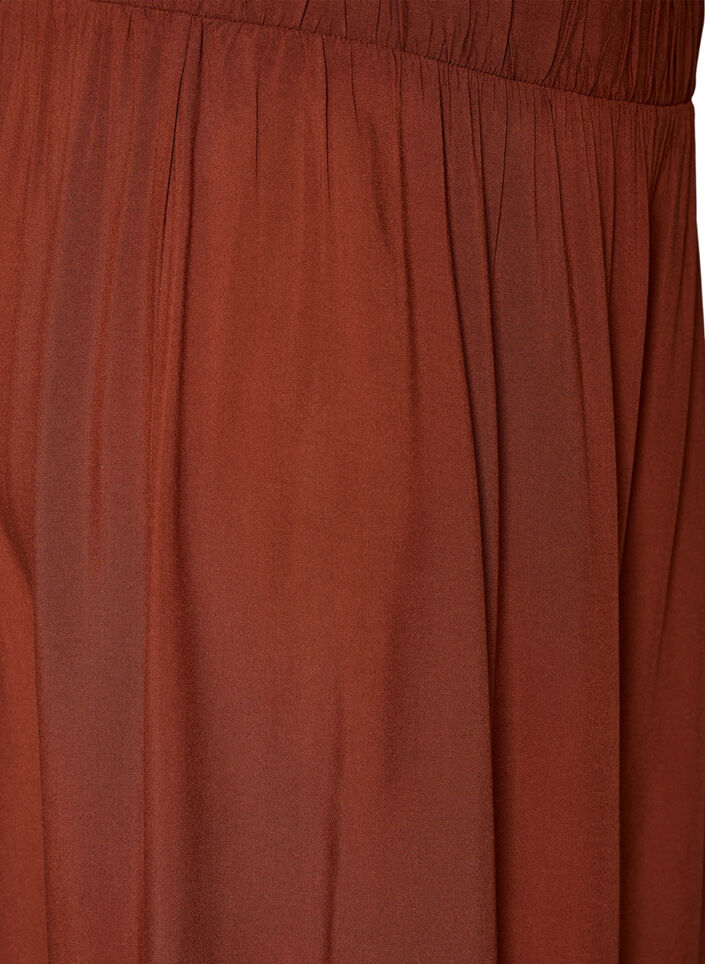 Jupe-culotte en viscose avec une taille haute et une coupe ample, Bordeaux, Packshot image number 2