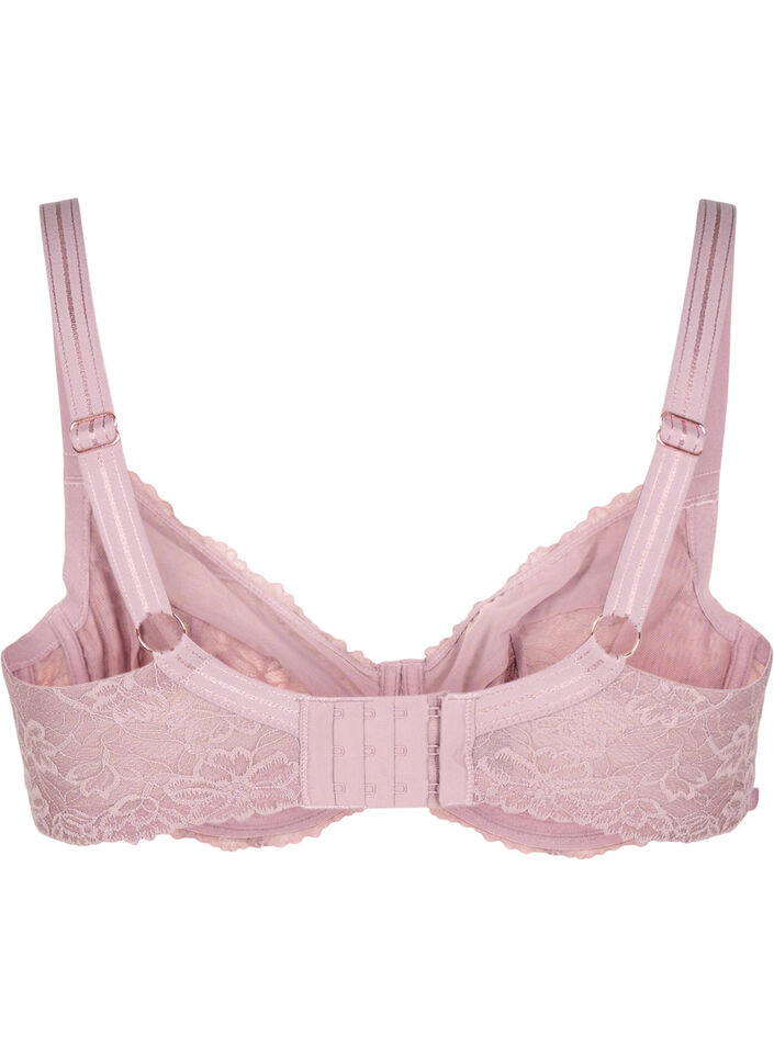 Soutien-gorge couvrant avec maillage en dentelle, Rose, Packshot image number 1