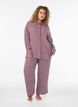 Chemise de nuit &agrave; rayures et c&oelig;urs, Bordeaux fonc&eacute;, Model image number 1