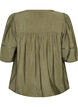 Blouse en viscose avec nervures et effet ballon, Vert Kaki, Packshot image number 1