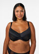 Soutien-gorge embo&icirc;tant avec dentelle et microfibre, Noir, Model image number 0