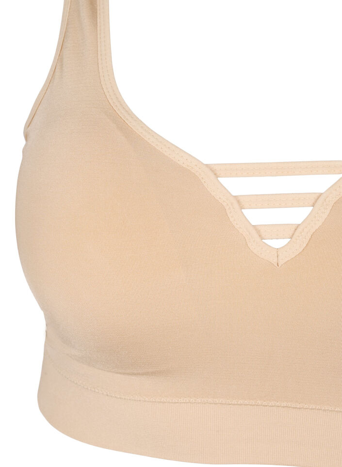 Soutien-gorge légèrement rembourré avec détails , Nude, Packshot image number 2