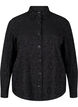 Veste chemise en viscose avec motif ton sur ton, Black, Packshot image number 0