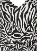 Robe courte &agrave; manches 3/4 et imprim&eacute; z&egrave;bre, Noir, Packshot image number 2