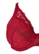 Soutien-gorge rembourr&eacute; en dentelle avec armatures, Rouge, Packshot image number 2