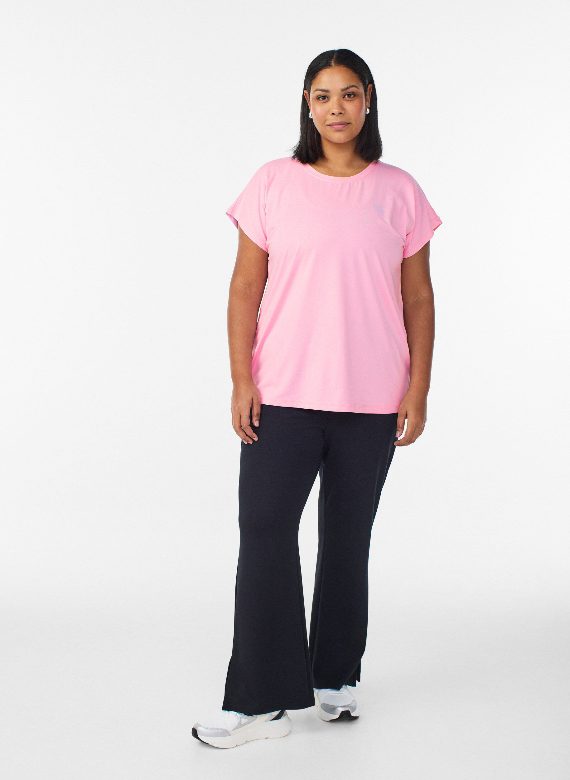 ZizziT-shirt de sport couleur unie, Rose, Model image number 1