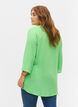 Chemisier en viscose avec manches 3/4 et encolure en V, Summer Green, Model image number 1