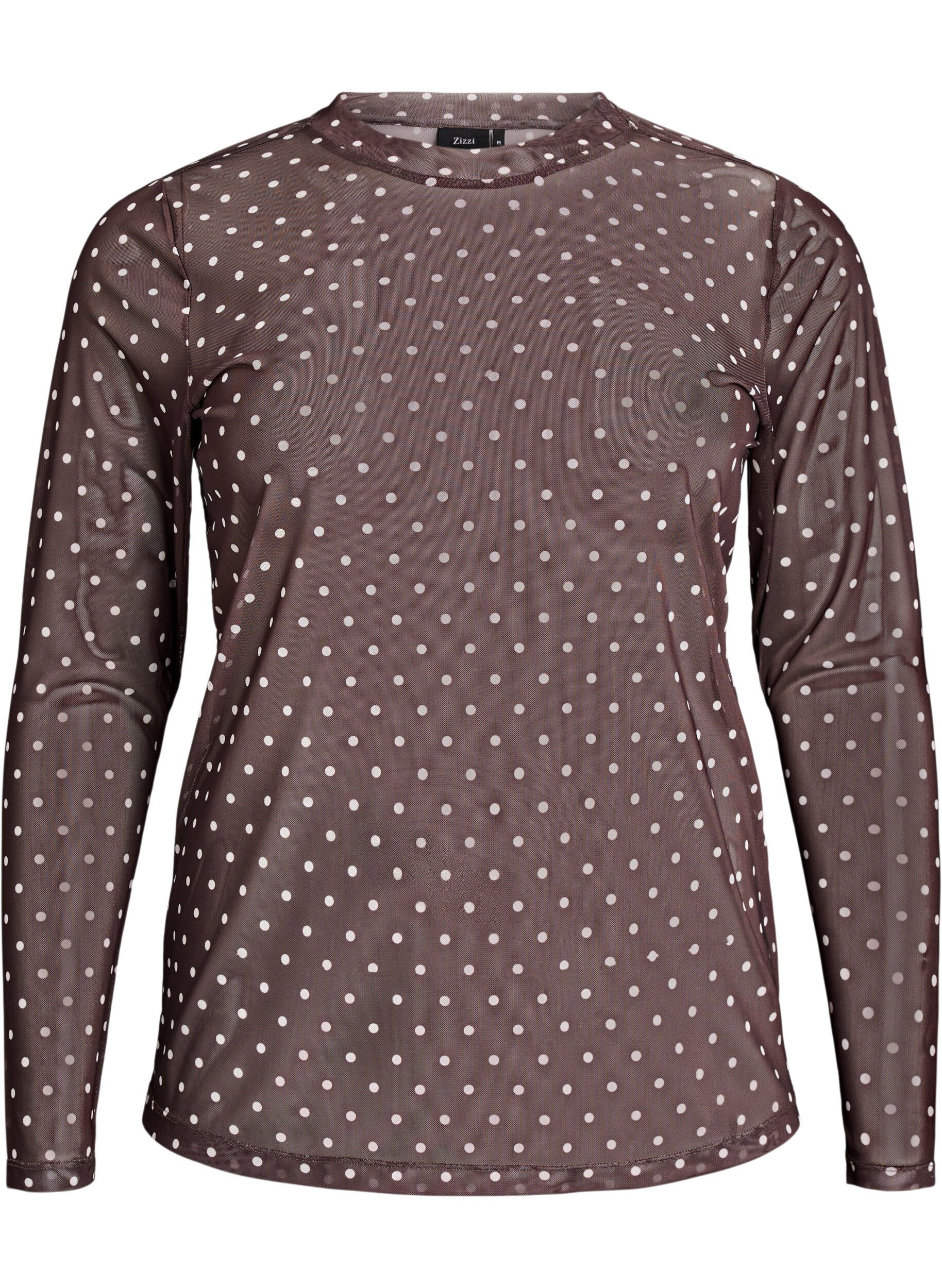 Blouse en maille &agrave; pois