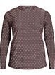 Blouse en maille à pois, Marron, Packshot image number 0