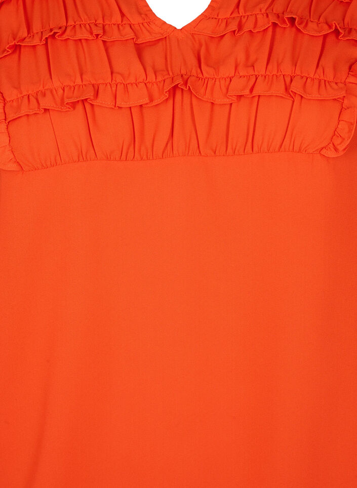 Blouse à manches longues avec des détails froncés., Orange.com, Packshot image number 2