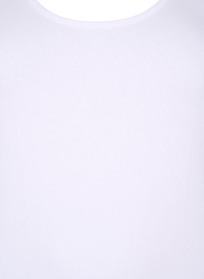 Haut uni Basic en coton, Blanc, Packshot image number 2