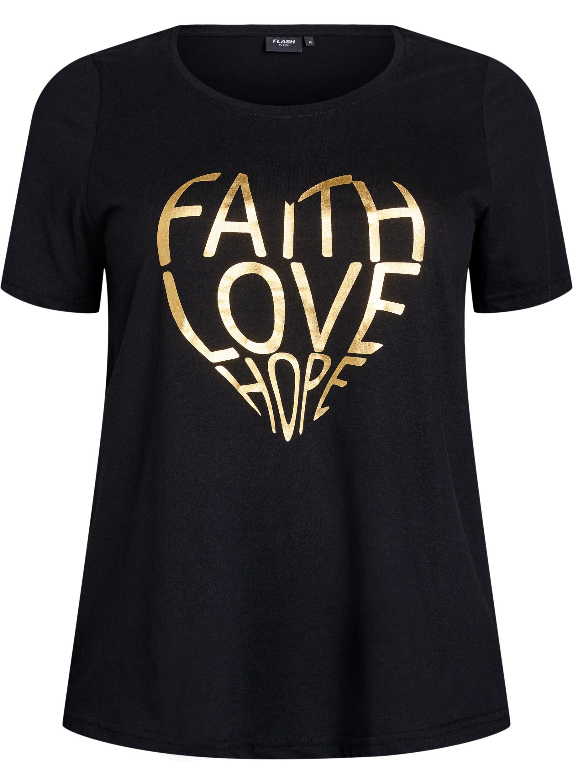 Zizzi FLASH - T-shirt avec motif, Noir, Packshot image number 0