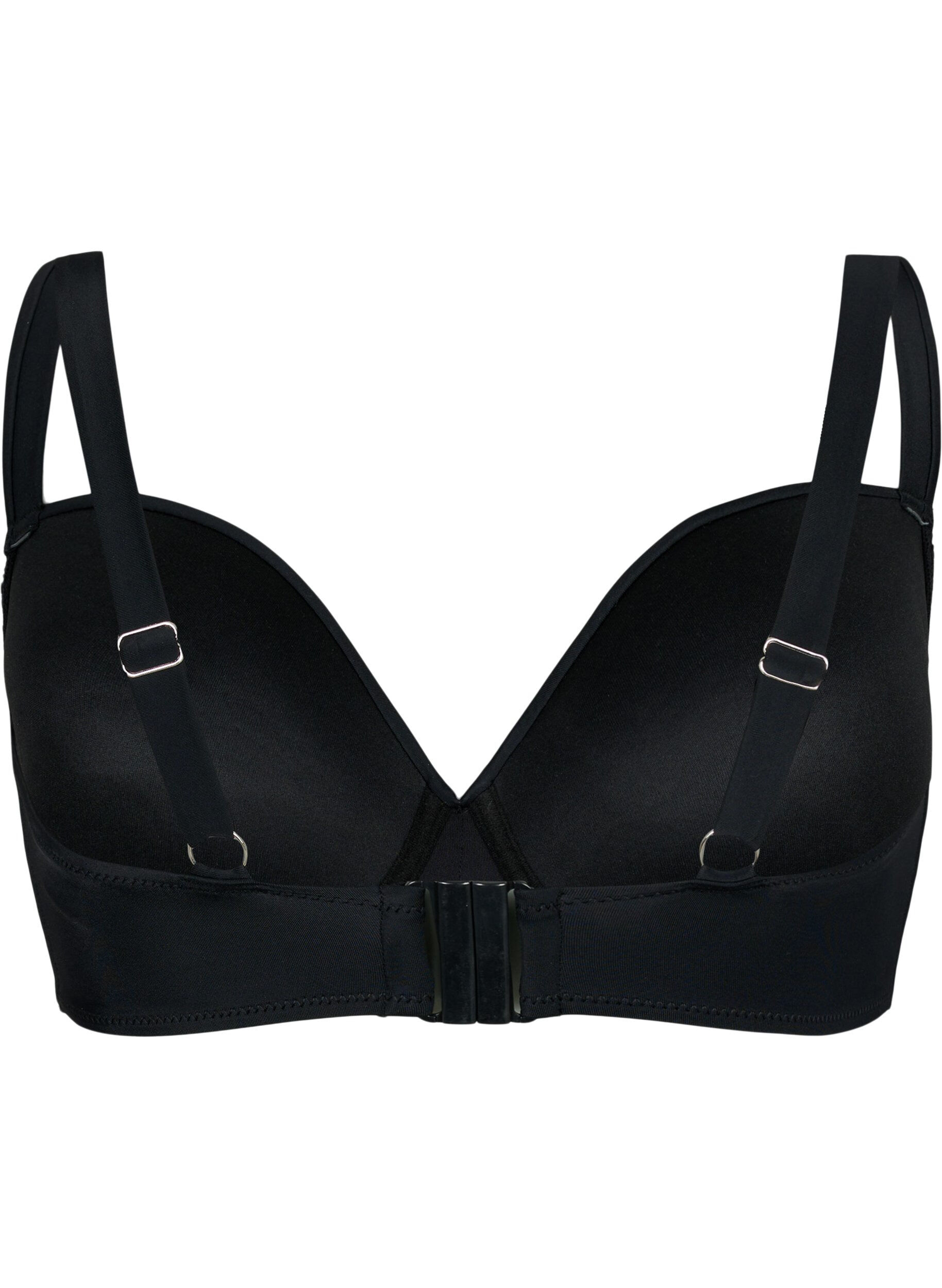 Zizzi Haut de bikini avec bonnets moul&eacute;s, Black, Packshot image number 1