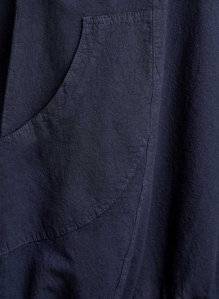 Robe en coton &agrave; manches courtes, Bleu, Packshot image number 3