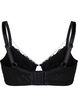 Soutien-gorge couvrant en dentelle avec détail chaîne, Black, Packshot image number 1