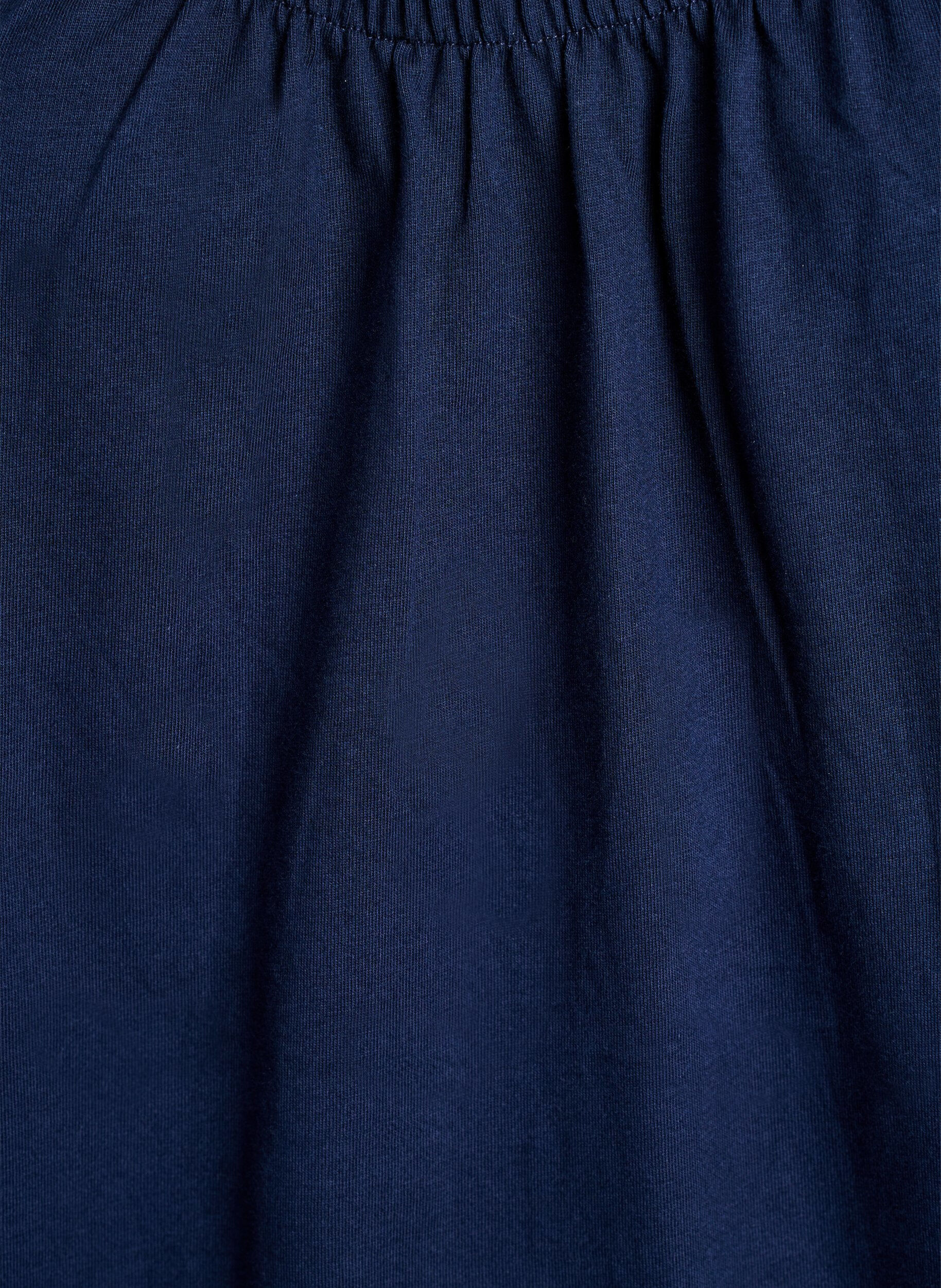 ZizziRobe &agrave; bretelles midi en coton bio, Bleu, Packshot image number 2