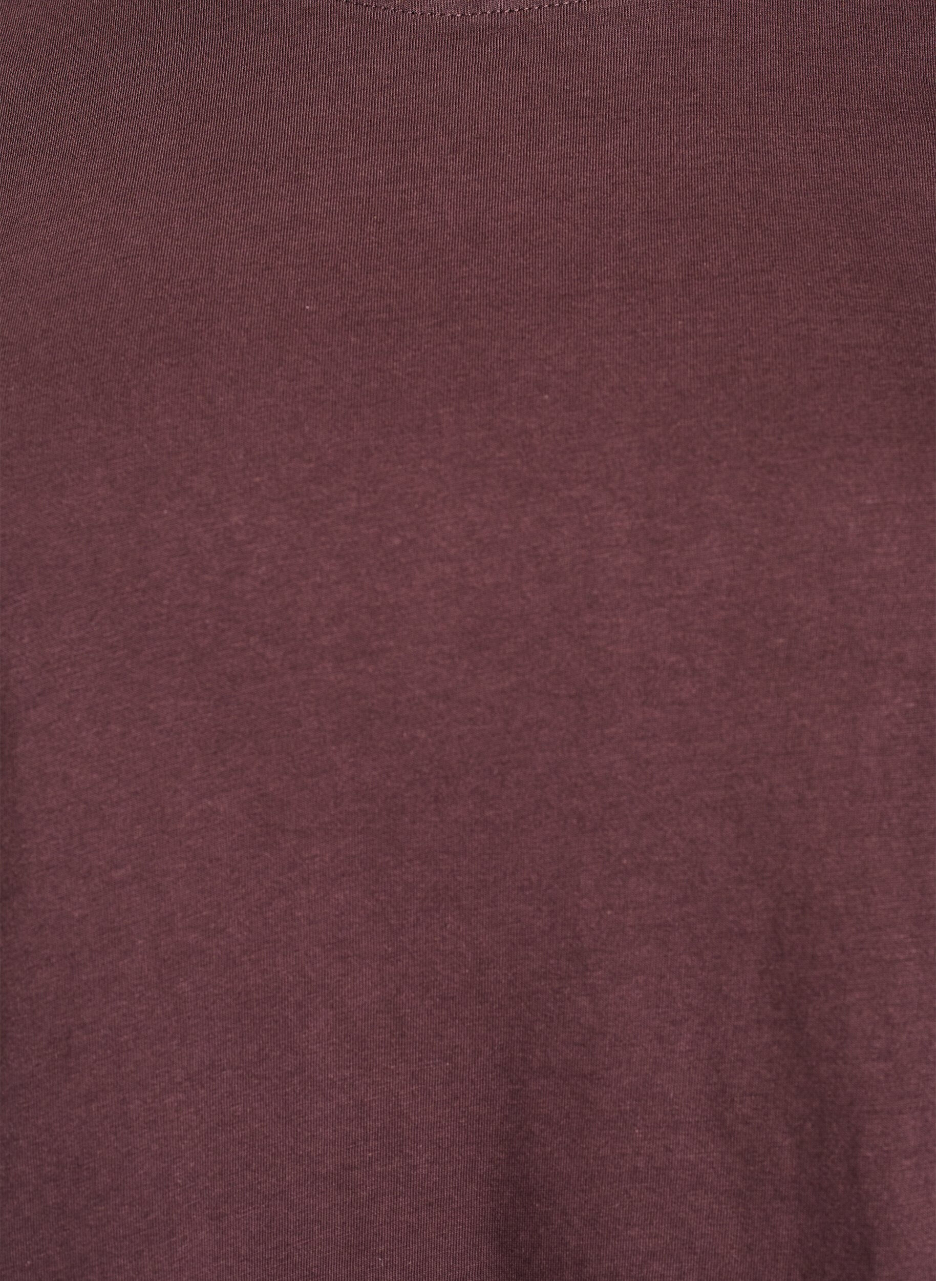 ZizziT-shirt basique en coton &agrave; col rond, Marron, Packshot image number 2