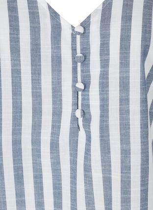 Top à rayures en cotton, Blue Y/D, Packshot image number 2
