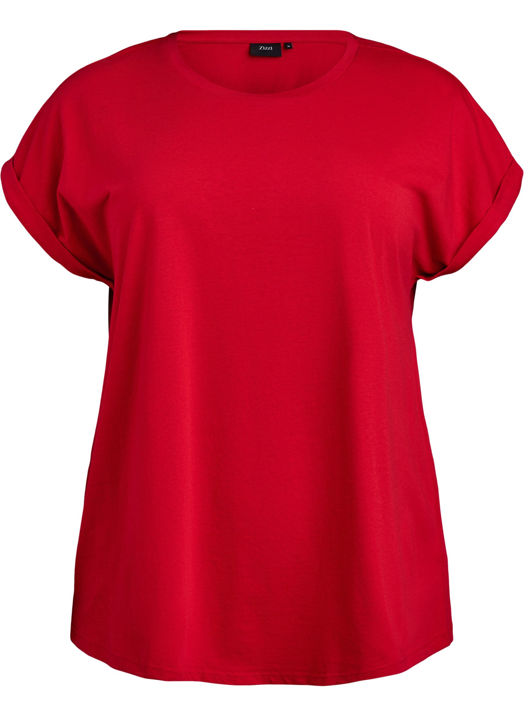 ZizziT-shirt &agrave; manches courtes en m&eacute;lange de coton, Rouge, Packshot image number 0