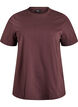T-shirt basique en coton &agrave; col rond, Marron, Packshot image number 0