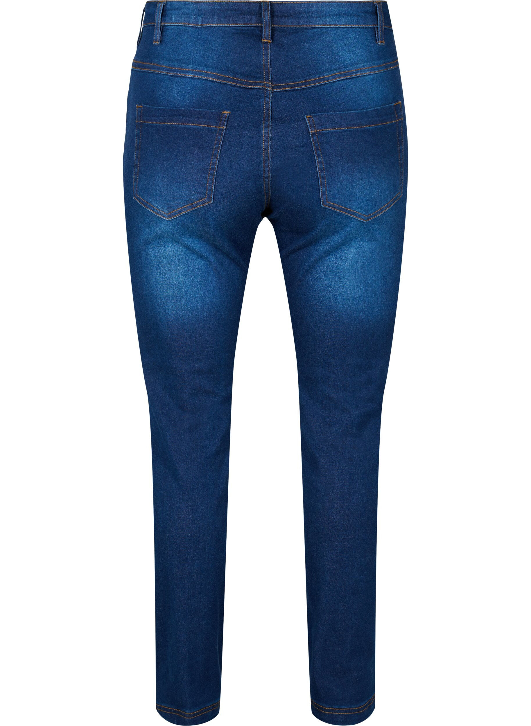 Zizzi Emily jeans slim fit taille normale, Bleu, Packshot image number 1