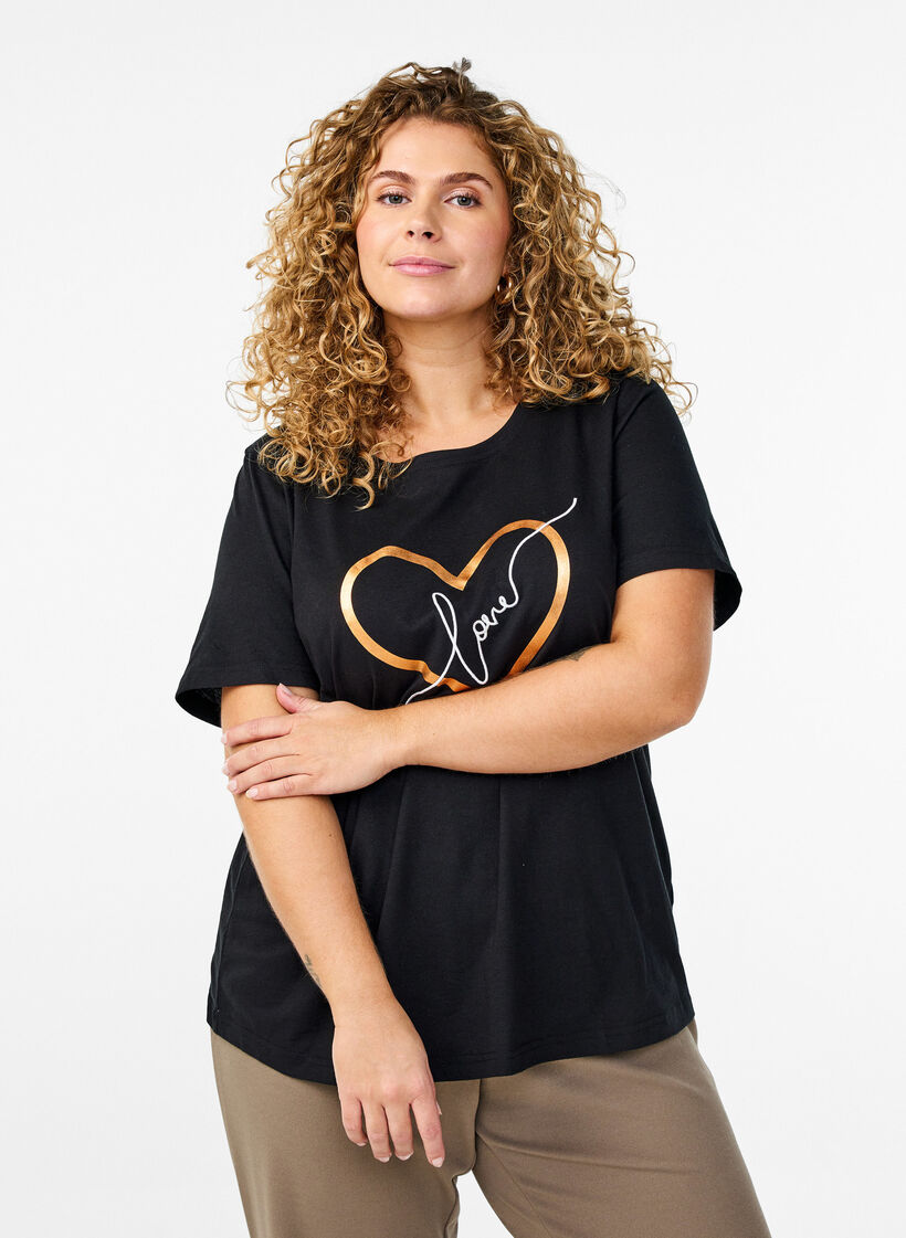 FLASH – T-shirt avec motif, Noir, Model image number 0