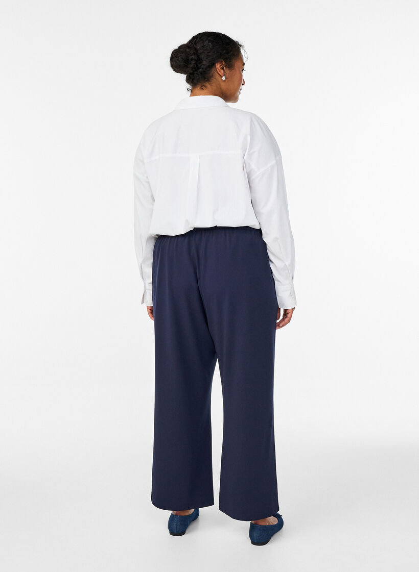Pantalon ample avec poches, Bleu, Model image number 1