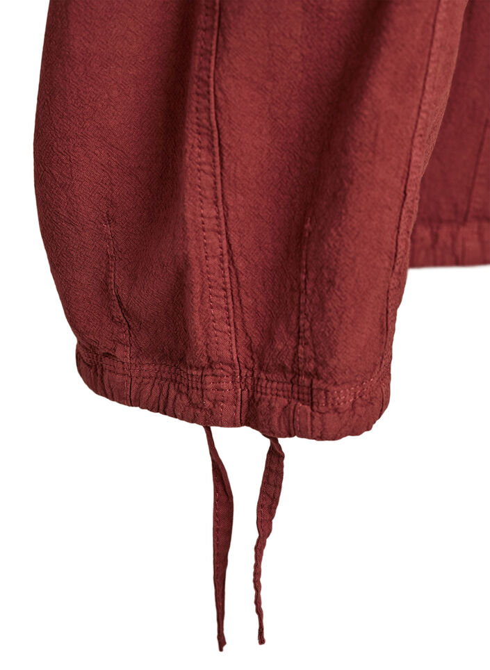 Pantacourt en coton, Bordeaux, Packshot image number 3