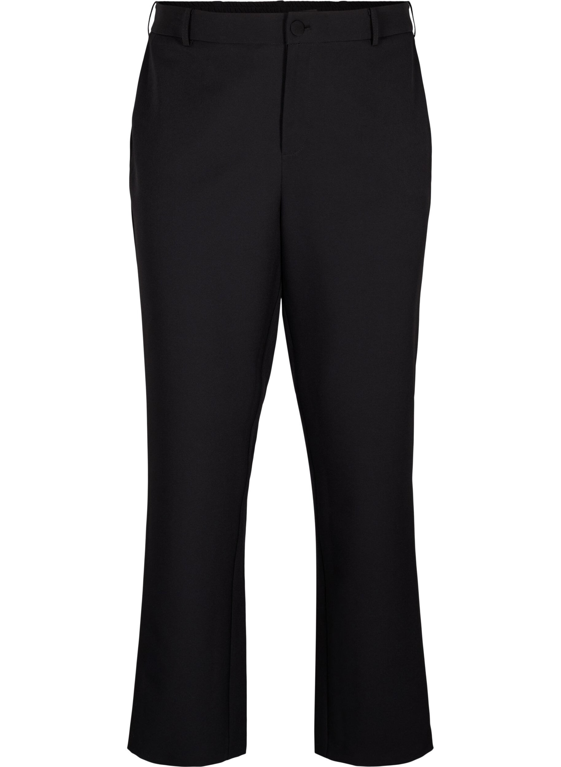 Zizzi Pantalon &agrave; jambes droites avec poches, Black, Packshot image number 0