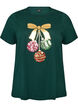 T-shirt de No&euml;l en coton bio, Vert fonc&eacute;, Packshot image number 0