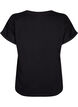 T-shirt en coton biologique avec broderie anglaise, Black, Packshot image number 1