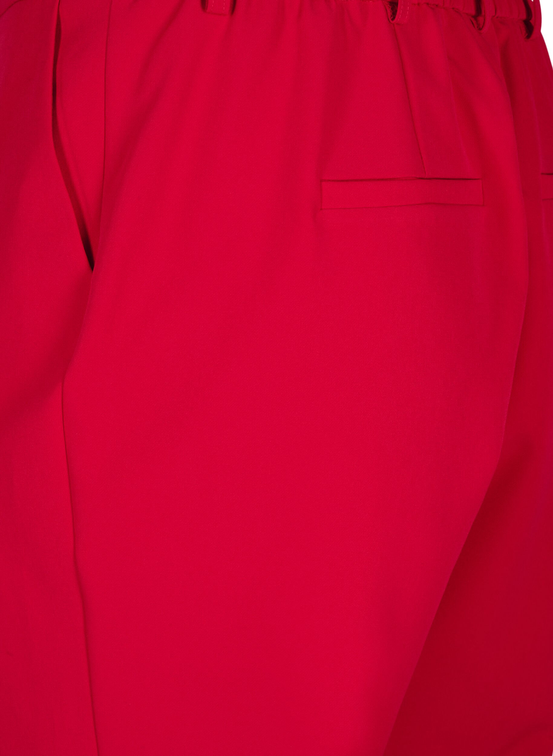 Zizzi Pantalon de tailleur avec poches, Tango Red, Packshot image number 3