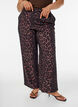 Pantalon en viscose avec taille &eacute;lastiqu&eacute;e et jambes droites, Marron, Model image number 2