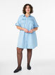 Robe en denim avec manches courtes et boutons, Bleu Clair, Model image number 1
