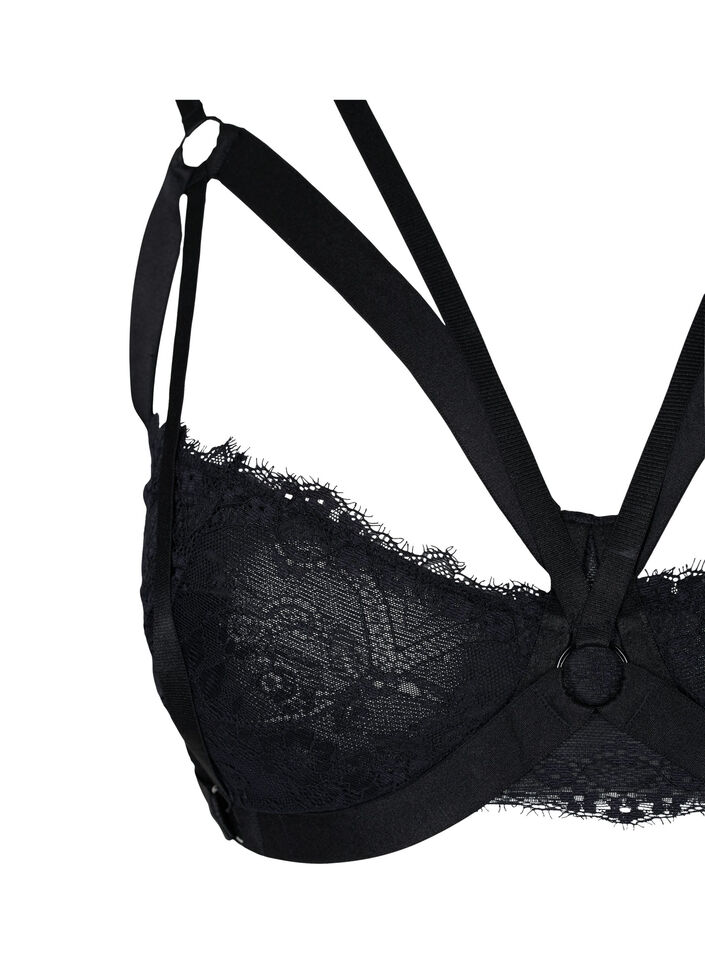 Soutien-gorge à armatures avec cordons, Black, Packshot image number 2