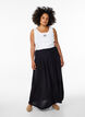 Jupe longue en viscose avec smocks, Noir, Model image number 0