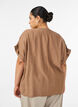 Blouse textur&eacute;e en viscose avec boutons, Marron, Model image number 2