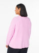 Blouse en maille &agrave; col V et manches raglan, Rose, Model image number 2